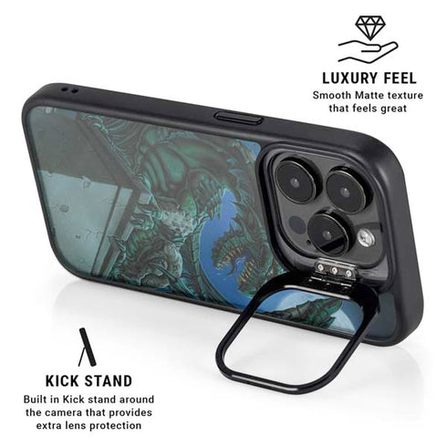 The Green Dragon by Ed Beard Jr iPhone 15 Pro Kickstand Case